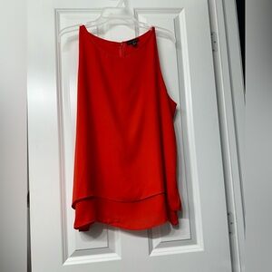 Willi Smith Red Sleeveless Blouse